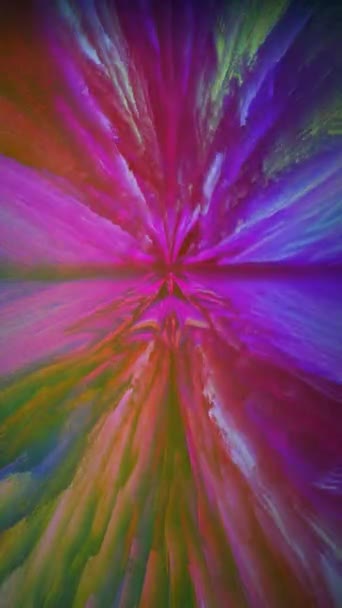 Tropical Cyclone Vertical Glitch Psychedelic Abstract Background Trippy Art Seamless — Stok video