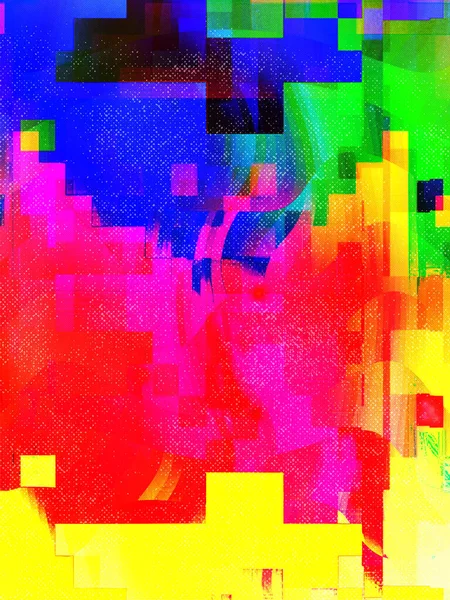 Psychedelic Retrofuturistic Glitch Abstrato Colorido Fundo Cópia Espaço Fundo — Fotografia de Stock