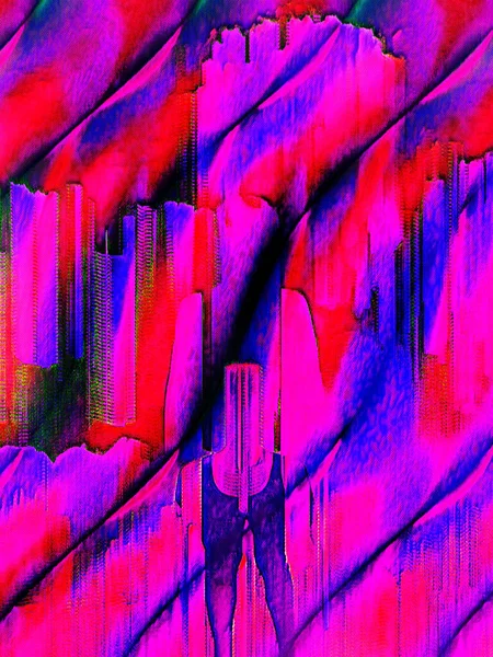 Psychodeliczne Retrofuturystyczne Usterki Abstrakcyjne Kolorowe Tło Kopiowanie Tła Przestrzeni — Zdjęcie stockowe