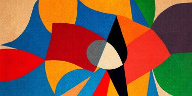 Soyut 'un Ritmi' ni. Farklı renk kalıplarına sahip renkli soyut arkaplan.