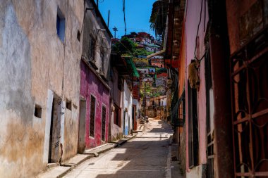 Caracas şehri, Venezuela, Barrios. Şehir manzarası. Latin Amerika 'nın fakir şehirleri.