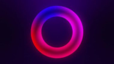 kırmızı neon daire soyut arkaplan, parlayan ışık çemberi