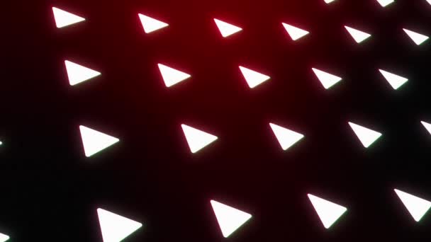 Streaming Play Taste Hintergrund Hintergrund Einer Gitterschleife Leuchten Neon Symbol — Stockvideo