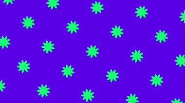 çiçekli mor renksiz desen, vektör arkaplan canlandırması