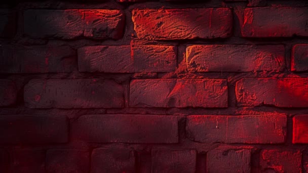 Kopya Alanı Olan Kırmızı Tuğla Duvar Arkaplan Dokusu — Stok video