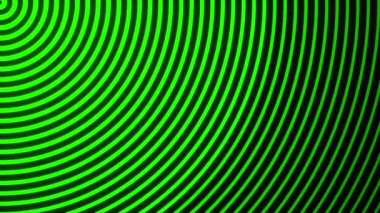 Yeşil bir çember çizgisi büyüleyici bir yol çizer. Basitliğinde hareket ve süreklilik hissi uyandırır.