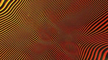 turuncu dalgalar, soyut arkaplan döngüsü, rengarenk dikişsiz ışınlar süpürme