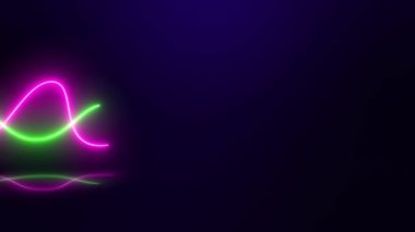 Parlayan neon ışınları, pembe ve yeşil teknoloji kusursuz süpürme