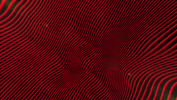 红黑相间的波浪 抽象的运动设计 — 图库视频影像