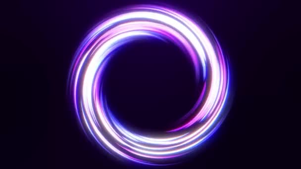 Пурпурная Спираль Кружится Кружится Завораживающий Танец Формы Оттенка — стоковое видео