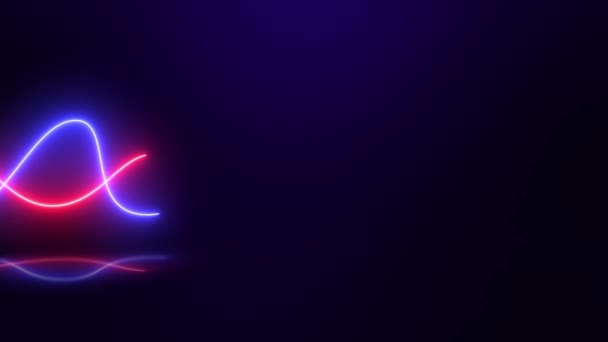 Liniile Roșii Neon Iluminează Întunericul Urmărind Căi Vibrante Prin Noapte — Videoclip de stoc