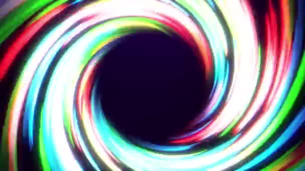 Abstrato Colorido Arco Íris Portal Energia Whirlpool Vortex Espiral Redemoinho — Vídeo de Stock