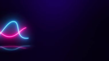 Uzayda titreşen parlak pembe ve mavi enerji dalgaları içeren soyut ışık arkaplanı