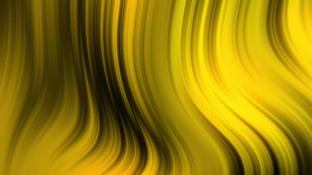 ライン 液体効果の壁紙が付いている黄色い勾配の抽象的な背景を光らせて下さい — ストック動画