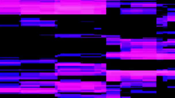 Ροζ Οθόνη Εφέ Δυσλειτουργίας Looping Κινούμενο Φόντο Fractal Σωματίδια Επικάλυψη — Αρχείο Βίντεο