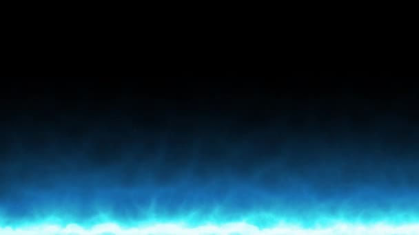 蓝色火堆在黑色 热能高温中 — 图库视频影像
