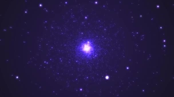 Ampliar Espacio Efectos Motion Effects Fondo Púrpura Hiperspeed Estrellas Galácticas — Vídeo de stock
