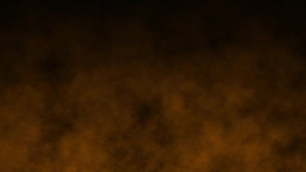 橙色烟雾覆盖 分形抽象粒子 — 图库视频影像