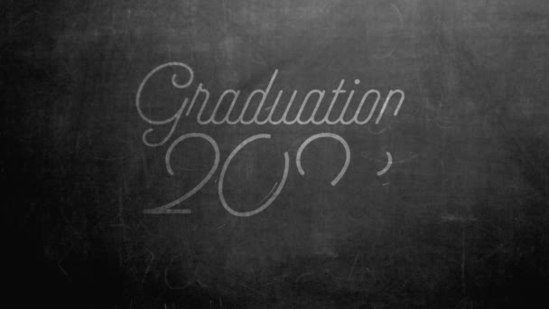 Graduation 2023 Black Board Ceremonia Wręczenia Dyplomów 2023 Szablon Projektowania — Wideo stockowe