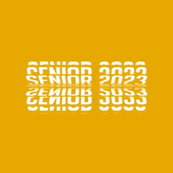 Senior 2023 Fundo Amarelo Cerimônia Formatura 2023 Modelo Para Design — Vídeo de Stock