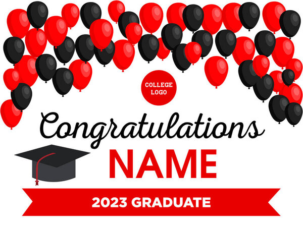 Graduation 2023, Senior 2023, Congratulations Graduate 2023, Class of 2023. Printable Graduation Lawn Sign 