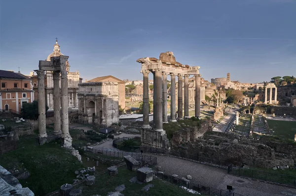 Blick Auf Das Forum Von Rom Unten Ohne Auf Dem — Stockfoto