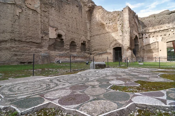 Мозаика Руинах Бань Каракаллы — стоковое фото