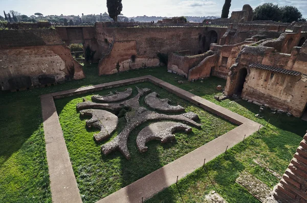 stock image ruins of the Cesar Augustus house in the palatin hill in Rome