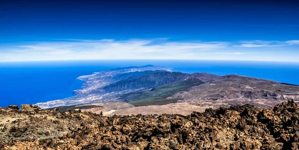 Aerial View Top Teide Volcano Island Tenerife Spain — Stock Photo, Image