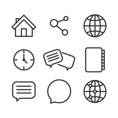 Kişi simge paketi. İnce çizgi simgeleri seti. Flaticon Tahsilat Seti. Basit vektör simgeleri