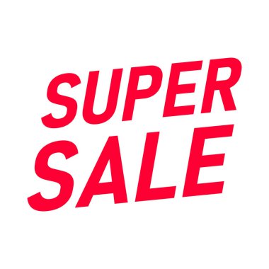 Beyaz arkaplan vektör illüstrasyonunda kırmızı satış etiketi.