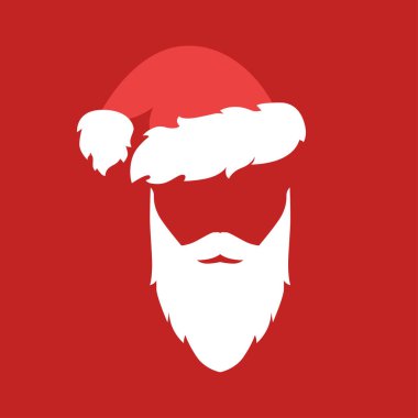 Mutlu Noeller ve mutlu yeni yıl afişleri. Yeşil, kırmızı, beyaz renklerde kış ormanı manzarası olan modern geometrik Xmas tasarımı. Yatay poster, tebrik kartı, site başlığı.