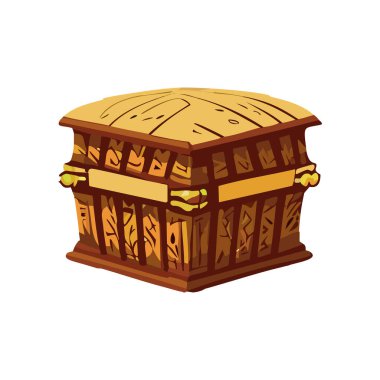 Çizgi film tarzında bir göğsün vektör illüstrasyonu.