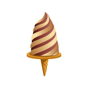 Beyaz arkaplanda dondurma vektör çizimi