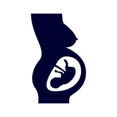 İnsan fetüsü ana hatları simgesi. İnsan vücut parçaları koleksiyonundan izole edilmiş çizgi vektör çizimi. Beyaz arkaplanda düzenlenebilir ince felçli insan fetüsü simgesi