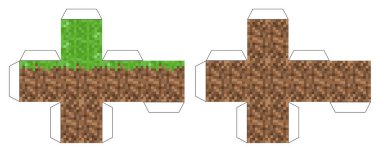 Mini kağıt çamur bloğu. Piksel arkaplan. Oyun geçmişi kavramı. Vektör illüstrasyonu