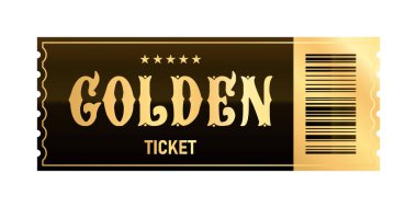 Klasik altın sinema biletleri film geçişi şablonu
