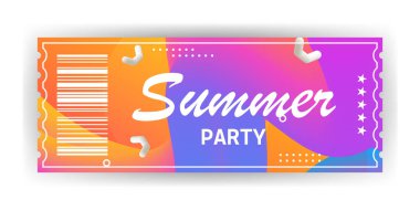 Elektronik müzik festivalinin yaz dalgası için poster. Bir kulüp partisi ilanı..