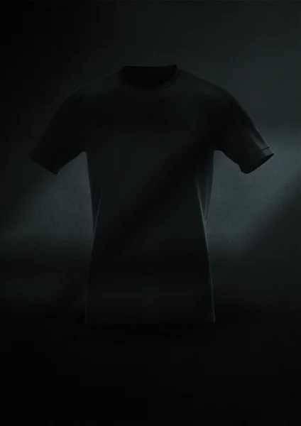 Czarny Shirt Ciemnym Tle — Zdjęcie stockowe