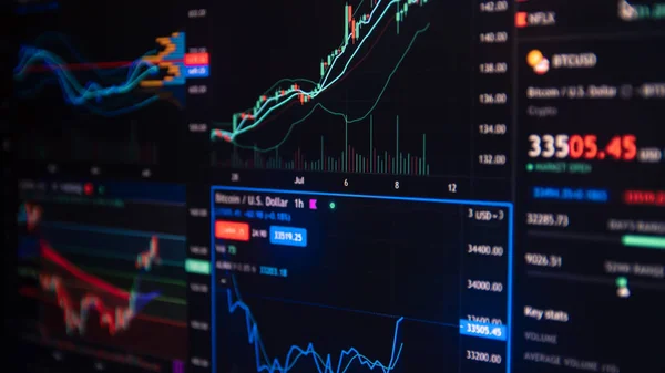 stock image Stock market data on monitor. Business financial graph on monitor screen. Stock market data on monitor. Business financial graph on monitor.