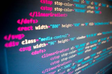Programlama ve kodlama kavramı. yazılım geliştirici programlama kodu