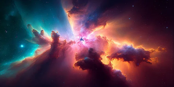 Yeni Bir Yıldızın Doğuşu Nasa Tarafından Döşenmiş Elementler — Stok fotoğraf