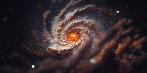 Άγνωστος Γαλαξίας Αστερόσκονης Στο Διάστημα — Φωτογραφία Αρχείου
