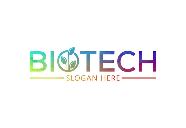 Låg Poly Och Bioteknik Logo Design Vector Design Mall — Stock vektor