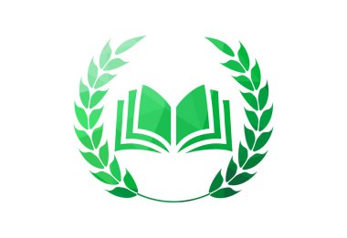 Düşük Poli ve Eğitim logosu tasarımı, Vektör tasarım şablonu