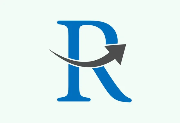 初始字母R标志设计模板 矢量插图 — 图库矢量图片