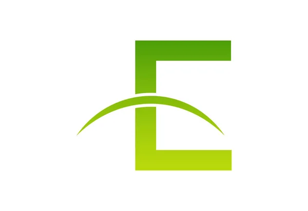 Projeto Logotipo Letra Gradiente Com Swoosh Ilustração Vetor — Vetor de Stock