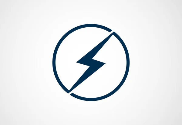 Elektrische Logo Verlichting Bout Donder Bout Ontwerp Logo Template Vector — Stockvector