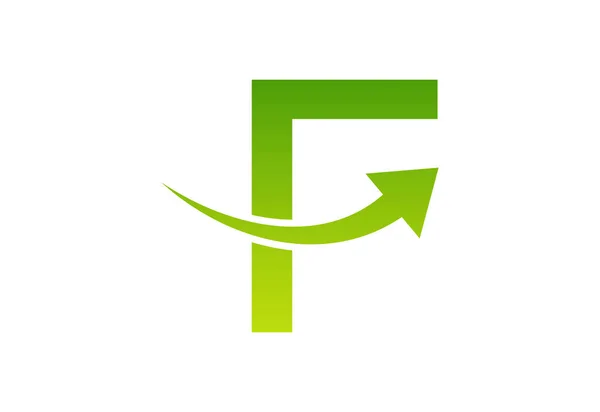Gradient Bokstav Logo Design Med Swoosh Vektor Illustration — Stock vektor