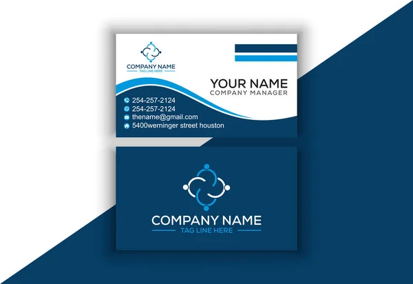 Modern Professional Business Card Logo Design Vector Design Concept — Stock Vector
